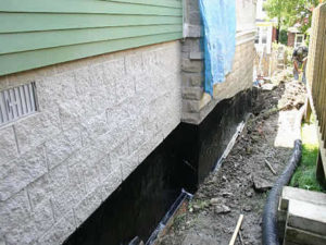 Exterior basement waterproofing system