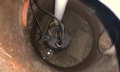 sump pump in basement